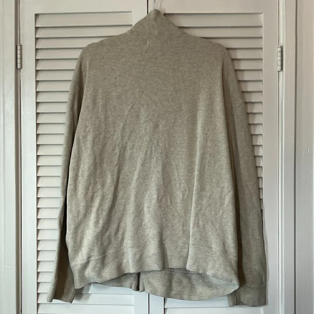 Polo Ralph Lauren XL men full zip knit jacket oatmeal